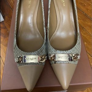 Coach Bowery Snakeprint Pump
